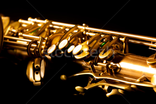 Tenor sax golden saxophone macro selective focus Stock photo © lunamarina