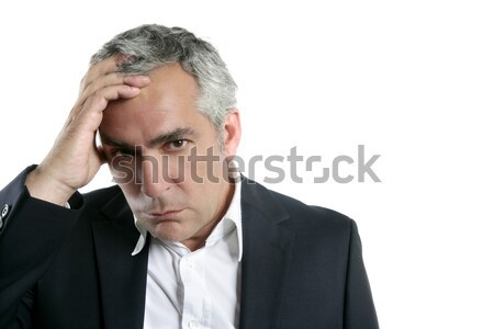 ősz haj szomorú aggódó idős üzletember szakértelem Stock fotó © lunamarina