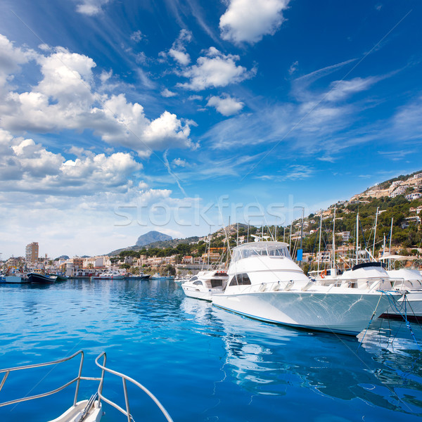 Javea Xabia port marina with Mongo mountain in Alicante Stock photo © lunamarina