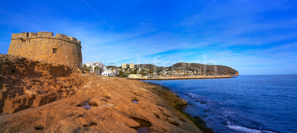 Stock photo: Moraira Castle and skyline in Teulada of Alicante