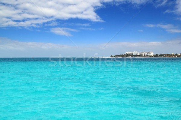 észak tengerpart Cancun Mexikó Karib égbolt Stock fotó © lunamarina