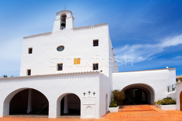 Ibiza Sant Josep de sa Talaia San Jose white church Stock photo © lunamarina