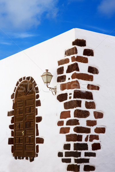 Blanco pueblo canarias piedra carretera ciudad Foto stock © lunamarina