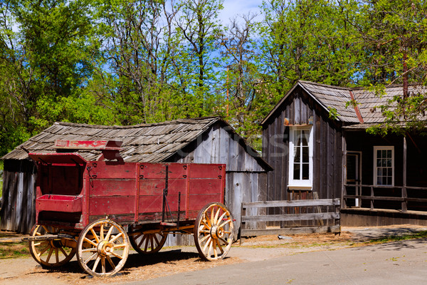 Stock photo: California Columbia carriage in an old Western Gold Rush Town