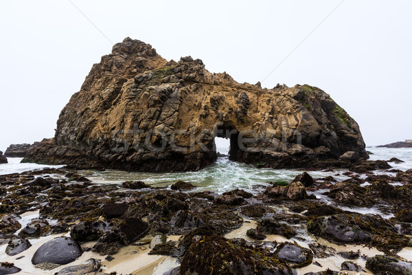 Foto stock: California · playa · grande · parque · rocas · olas