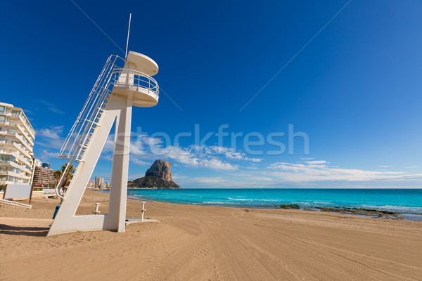 Calpe playa Arenal Bol beach near Penon Ifach Alicante Stock photo © lunamarina