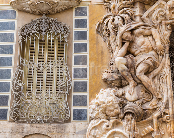 Valencia Palacio Marques de Dos Aguas palace facade Stock photo © lunamarina