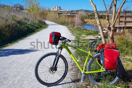 cycling tourism bike in ribarroja Parc de Turia Stock photo © lunamarina
