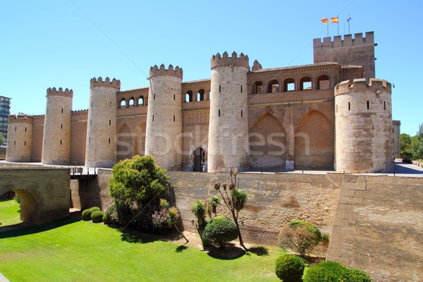 Aljaferia palace castle in Zaragoza Spain Aragon Stock photo © lunamarina