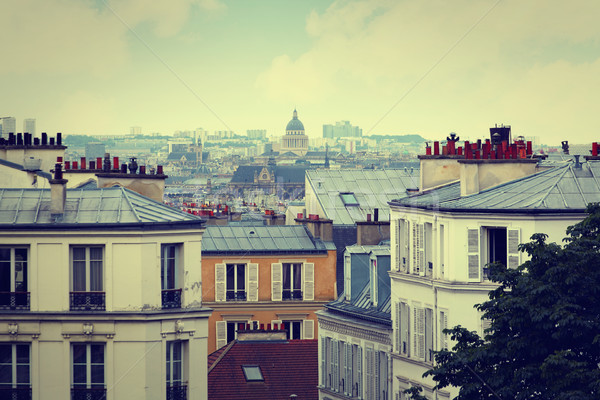Stok fotoğraf: Paris · ufuk · çizgisi · montmartre · Fransa · Bina