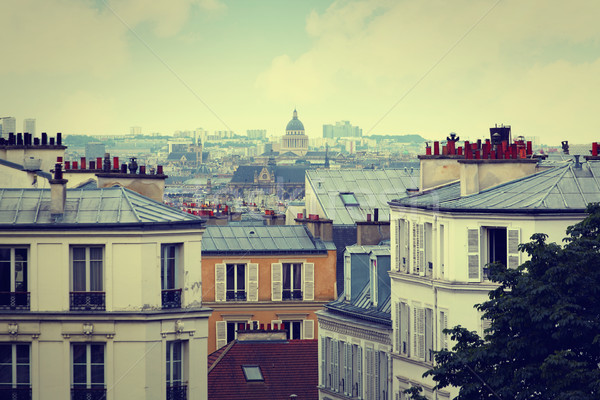 Paris ufuk çizgisi montmartre Fransa Bina Stok fotoğraf © lunamarina