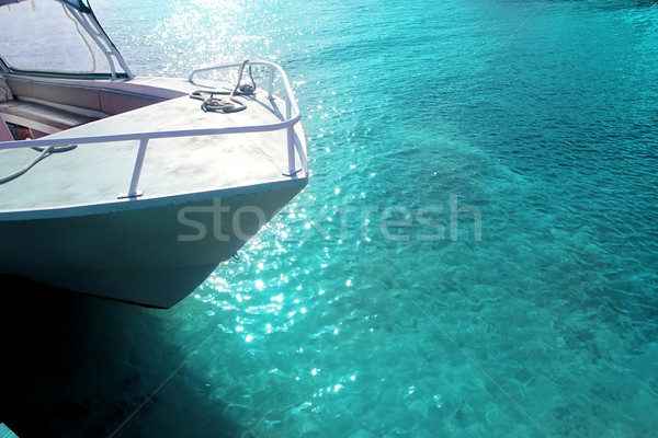 Stockfoto: Boot · groene · boeg · turkoois · caribbean · zee