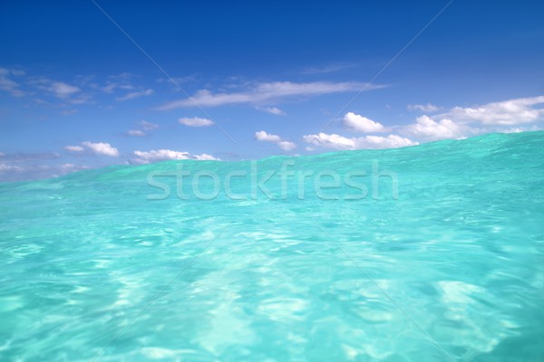 blue caribbean sea water wave horizon Stock photo © lunamarina