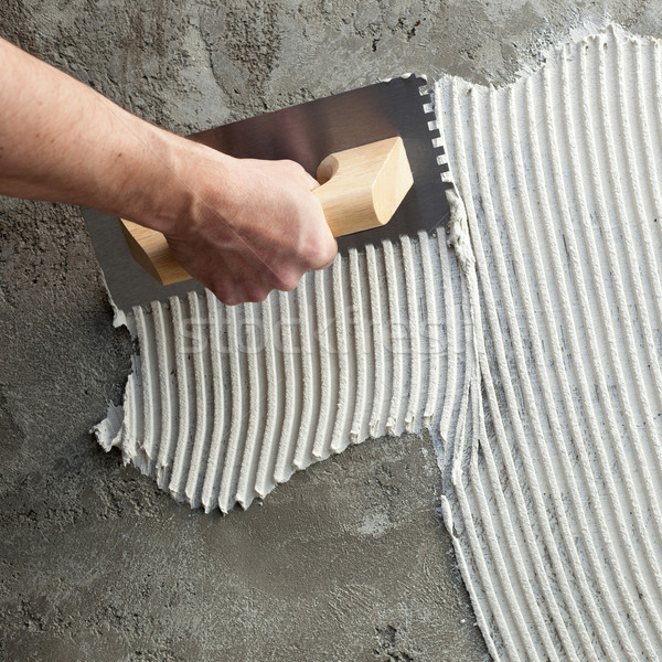 Bouw witte cement tegels werk textuur Stockfoto © lunamarina