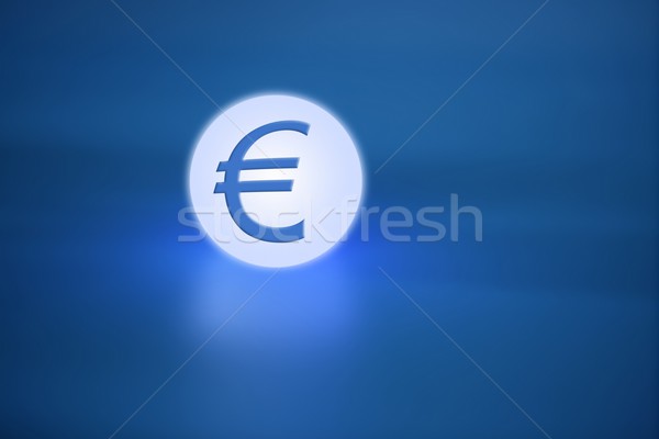 glowing light sphere  with euro currency  sign Stock photo © lunamarina