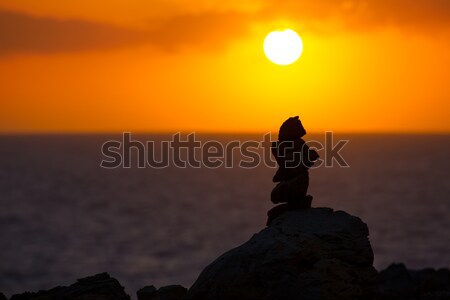 Foto d'archivio: Pietre · mediterraneo · tramonto · cielo