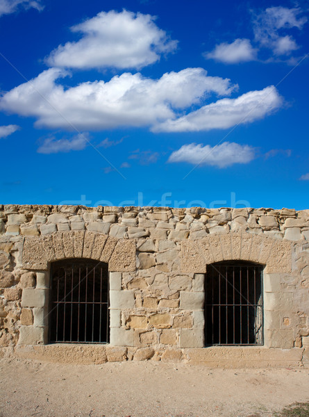 Tabarca Island battlement fort masonry wall detail Stock photo © lunamarina