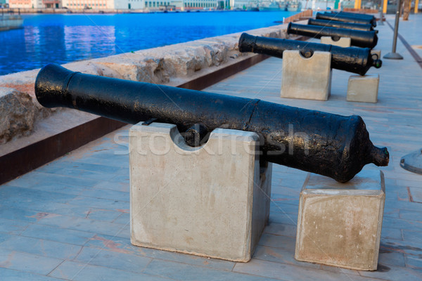 Cartagena cannon Naval museum port at Spain Stock photo © lunamarina