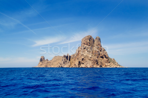 Ibiza Es Vedra island in Mediterranean blue Stock photo © lunamarina