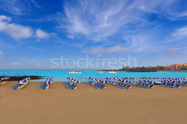 Plajă tenerife sud coastă insulele canare cer Imagine de stoc © lunamarina