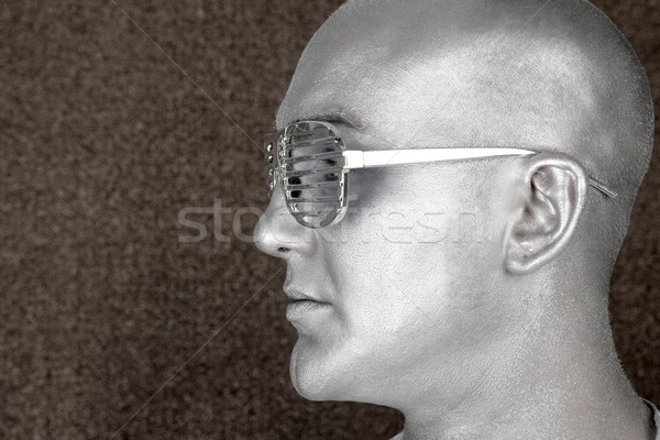 silver alien man profile portrait extraterrestrial  Stock photo © lunamarina