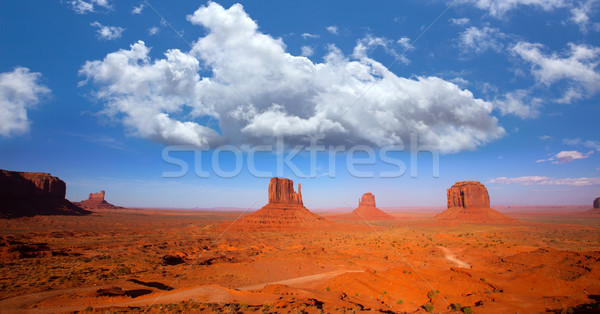 Monument Valley West and East Mittens and Merrick Butte Stock photo © lunamarina