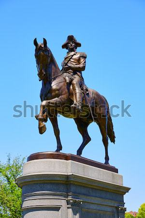 Boston Washington Monument Massachusetts USA Pferd Krieg Stock foto © lunamarina