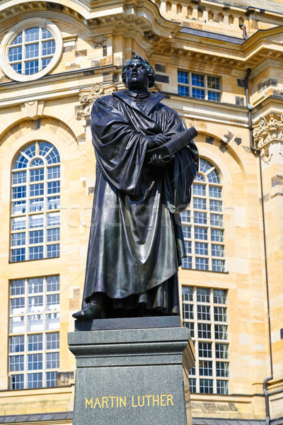 Martin Luther memorial near Frauenkirche Dresden Stock photo © lunamarina