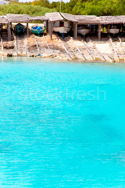 Es Calo de San Agusti port in Formentera island Stock photo © lunamarina