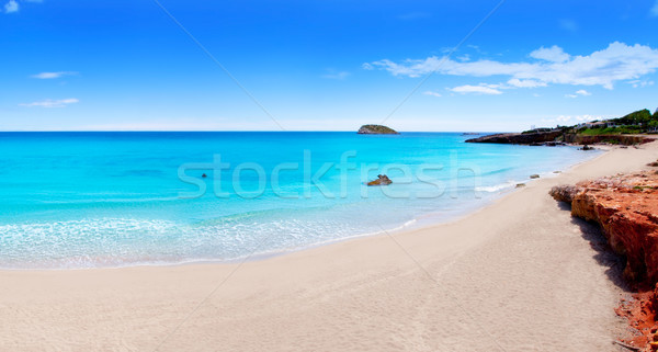 Cala Nova beach in Ibiza island with turquoise water Stock photo © lunamarina