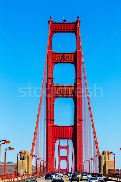 Foto stock: Golden · Gate · Bridge · tráfego · San · Francisco · Califórnia · EUA · céu