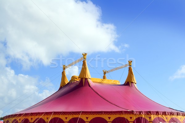 Circus tent red pink color four towers Stock photo © lunamarina