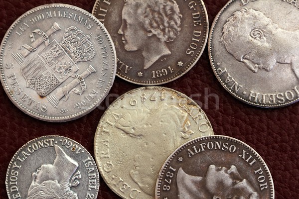 eighteenth and nineteenth century spain old coins Stock photo © lunamarina