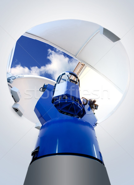 Astronomiczny teleskop Błękitne niebo niebo okno Zdjęcia stock © lunamarina