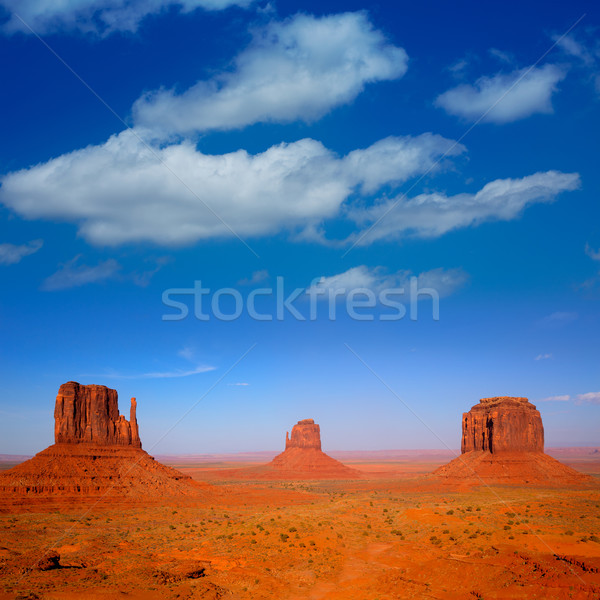 Monument Valley West and East Mittens and Merrick Butte Stock photo © lunamarina