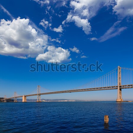San Francisco Bay bridge from pier 7 California Stock photo © lunamarina