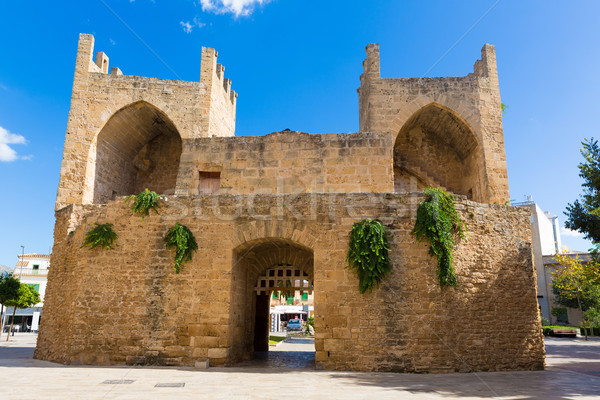 Alcudia Old Town Majorca Porta des Moll Mallorca Stock photo © lunamarina
