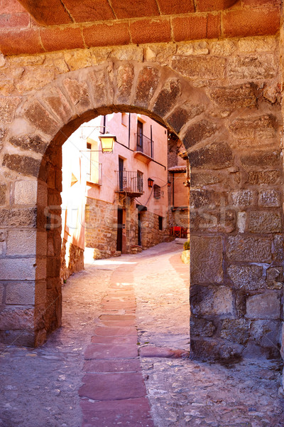 Medieval ciudad España pueblo pared calle Foto stock © lunamarina