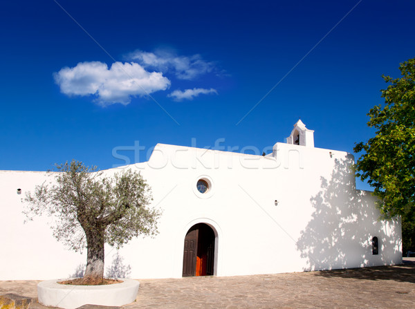 Ibiza Santa Agnes de Corona Ines white church Stock photo © lunamarina
