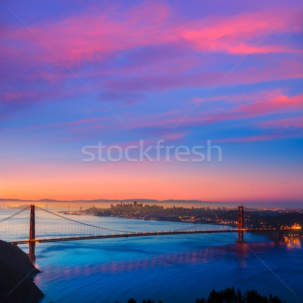 Foto d'archivio: Golden · Gate · Bridge · San · Francisco · sunrise · California · USA · cielo