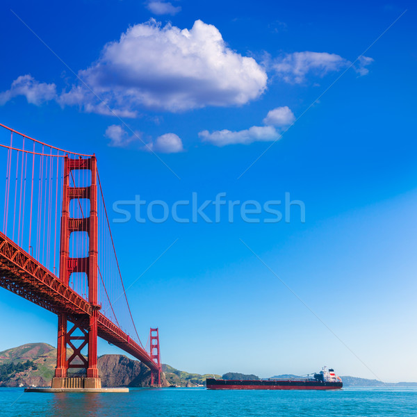 Foto stock: Golden · Gate · Bridge · San · Francisco · Califórnia · EUA · céu · cidade