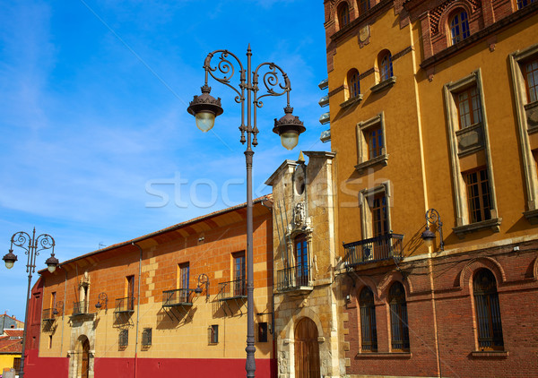 Stock photo: Leon Obispado facade in Plaza Regla square Spain