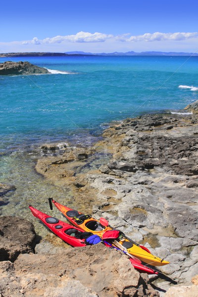 Escalo Formentera kayak mediterranean sea Stock photo © lunamarina