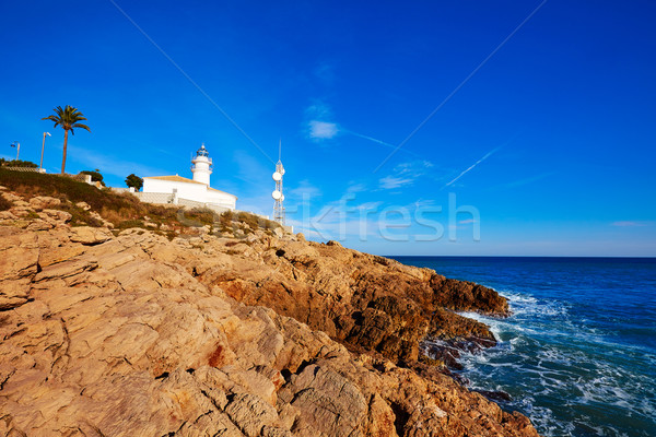 Stok fotoğraf: Deniz · feneri · Valencia · İspanya · akdeniz · deniz · plaj