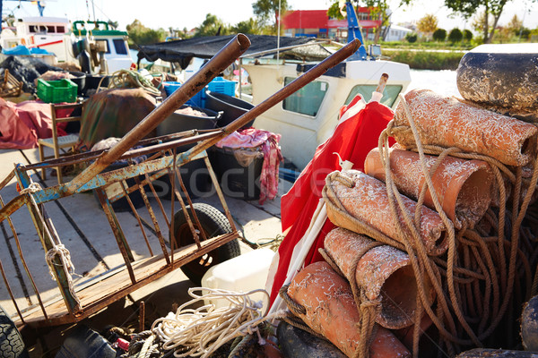 Cullera fishing tackle clay pots for octopus Stock photo © lunamarina