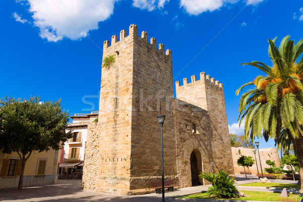 Alcudia Old Town Majorca Porta des Moll Mallorca Stock photo © lunamarina