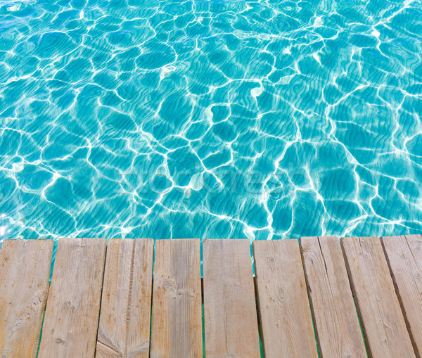 Platja de Alcudia beach pier in Mallorca Majorca Stock photo © lunamarina