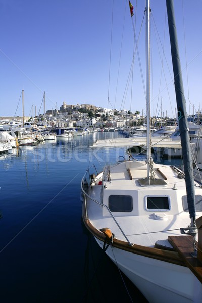 Ibiza island harbor in Mediterranean sea Stock photo © lunamarina