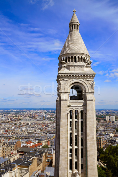 Paris orizont montmartre Franta oraş albastru Imagine de stoc © lunamarina
