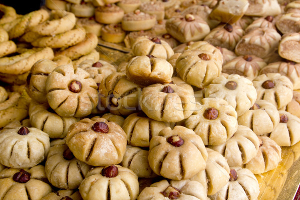 arab sweet pastries cakes stacked bakery Stock photo © lunamarina